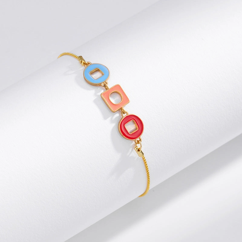 Wholesale Enamel Oil Drop Retro Classic Elegant Adjustable Bracelet