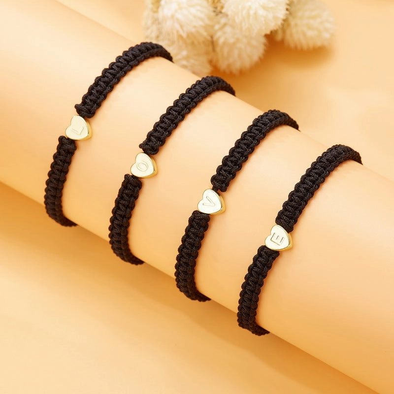 Wholesale English 26 Letters Braided Bracelet