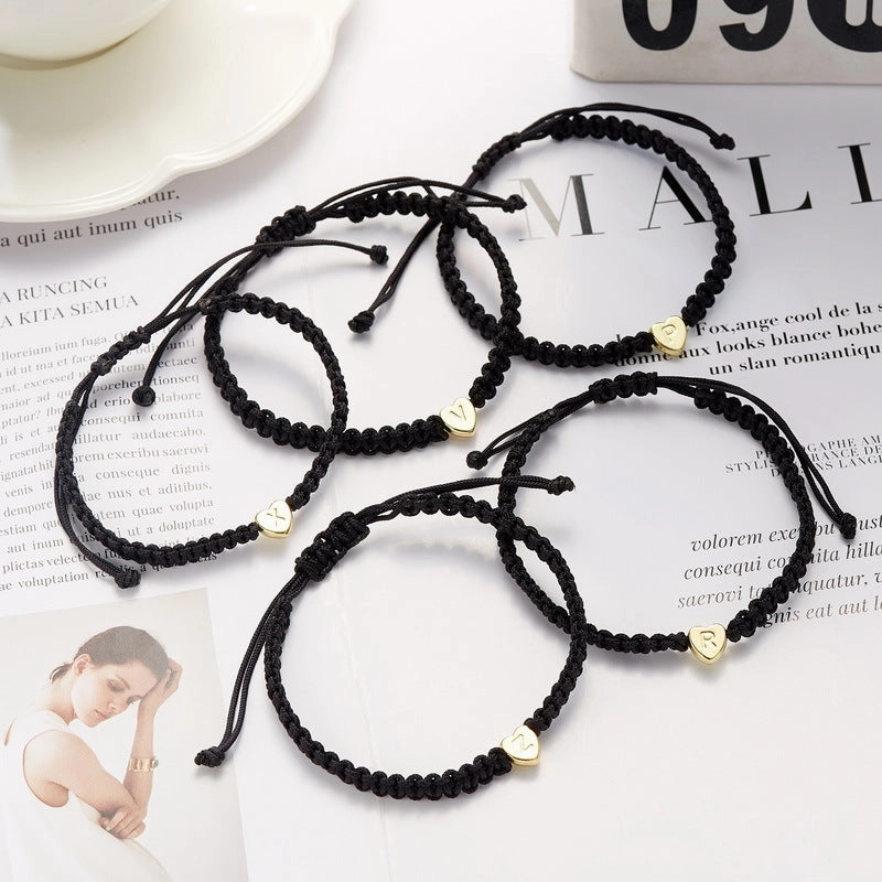 Wholesale English 26 Letters Braided Bracelet