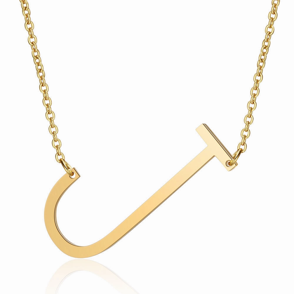 Wholesale English Large Letter Titanium Steel Necklaces