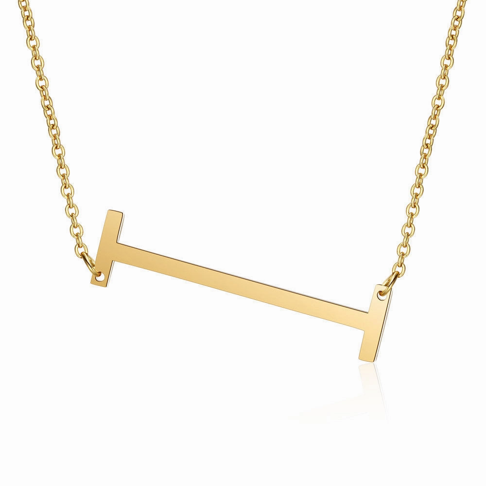 Wholesale English Large Letter Titanium Steel Necklaces