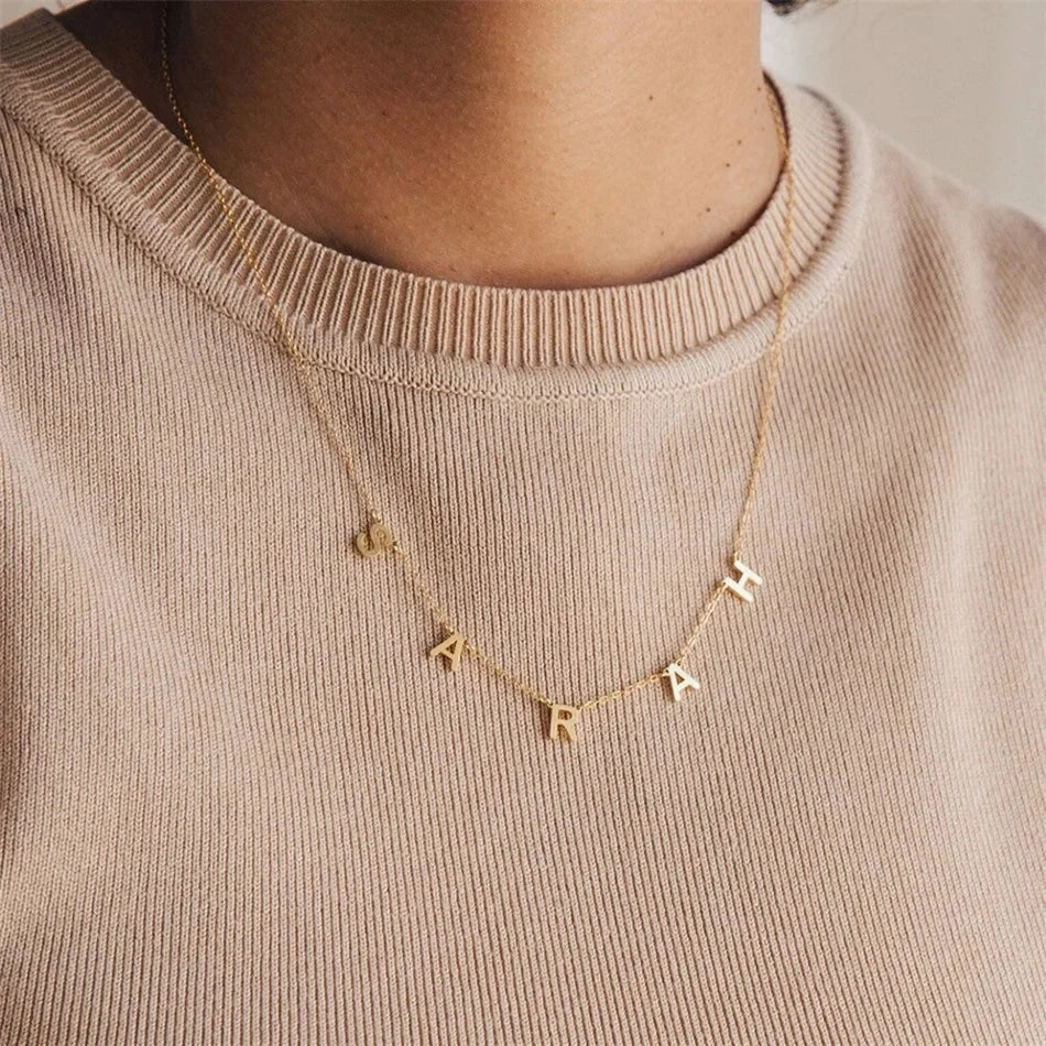 Wholesale English letter necklace Valentine's Day DIY clavicle chain