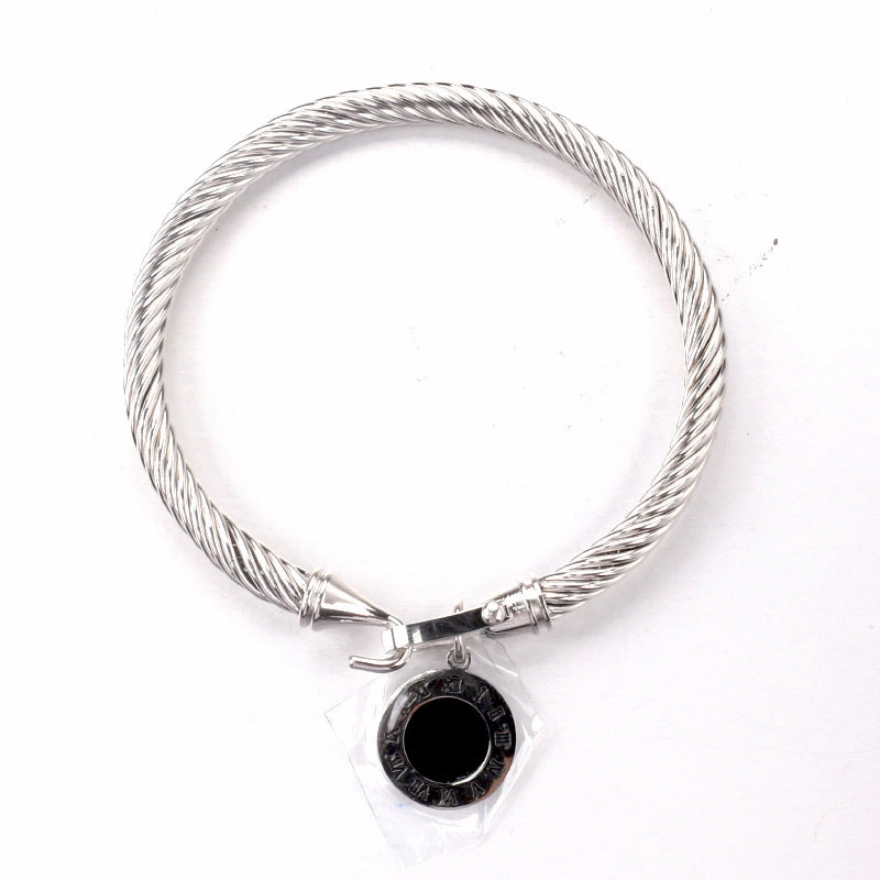 Wholesale English Letters Horseshoe Buckle Stainless Steel Bracelet
