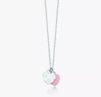 Wholesale Epoxy diamond gold-plated heart clavicle necklace