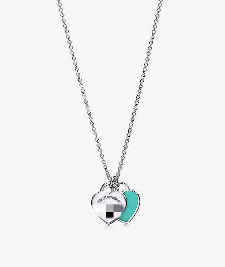 Wholesale Epoxy diamond gold-plated heart clavicle necklace