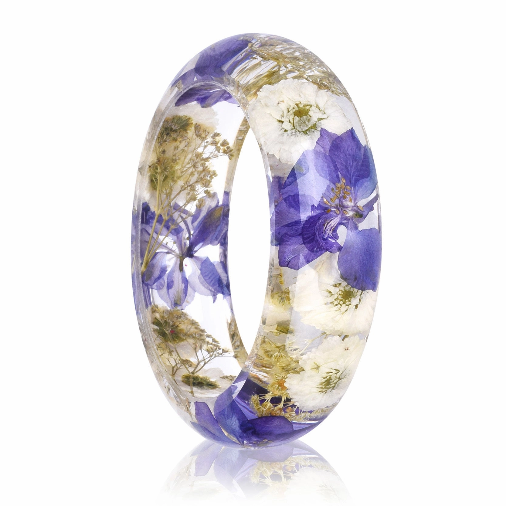 Wholesale epoxy resin Crystal AB glue dried flower bracelet