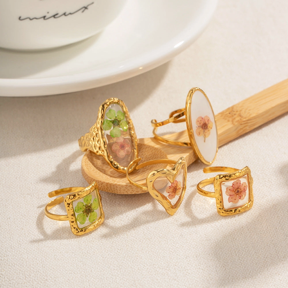 Wholesale Eternal Flower Series Stainless Steel High-end Ring