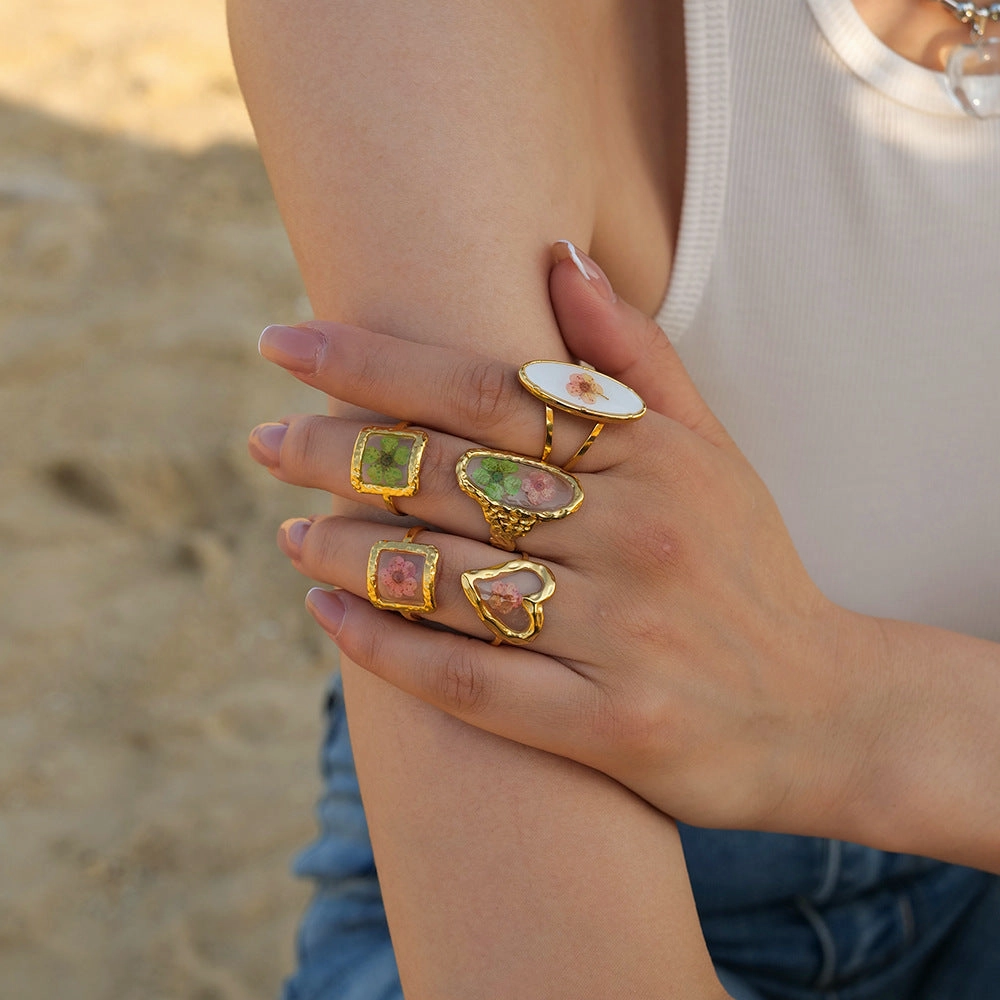 Wholesale Eternal Flower Series Stainless Steel High-end Ring