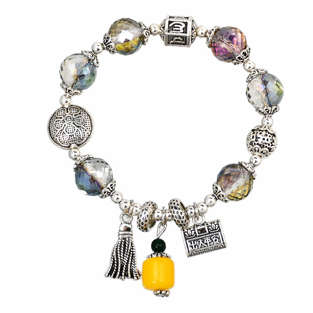 Wholesale Ethnic Style Colorful Crystal Beaded Bracelets