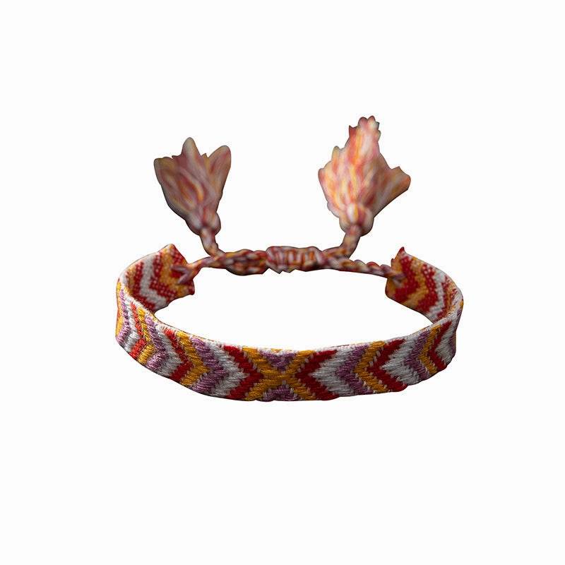 Wholesale Ethnic Style Retro Contrast Color Fabric Bracelet