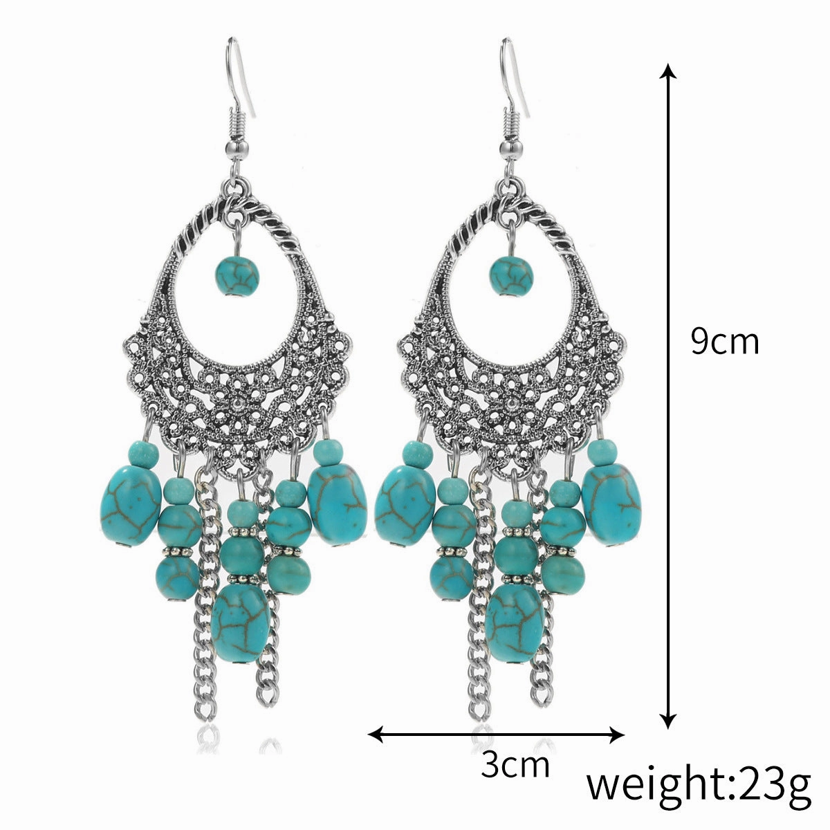 Wholesale Ethnic Turquoise Bohemian Vintage Earrings