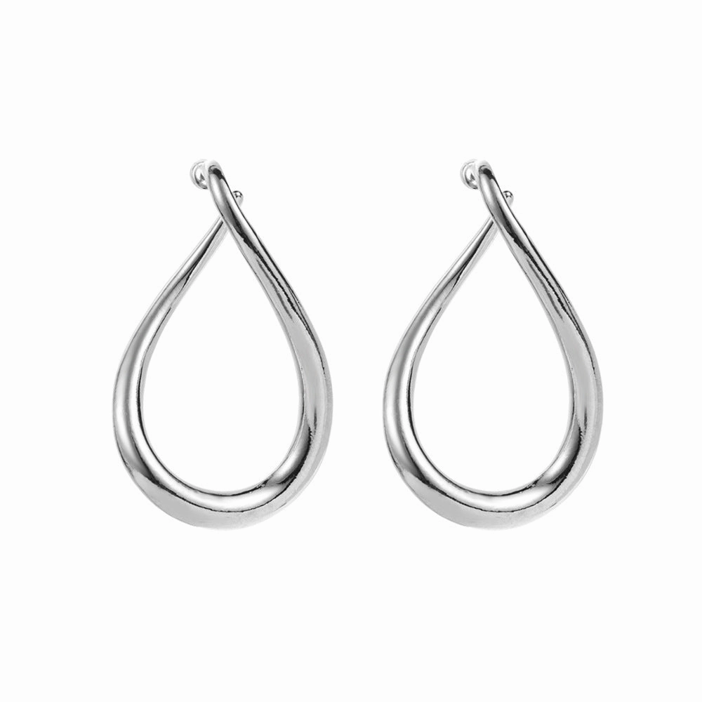 Wholesale Exaggerated cold style irregular silver needle earrings