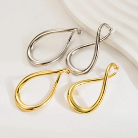 Wholesale Exaggerated cold style irregular silver needle earrings