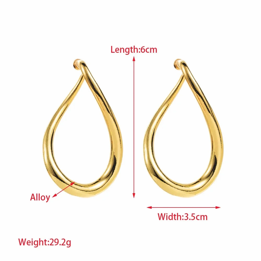 Wholesale Exaggerated cold style irregular silver needle earrings