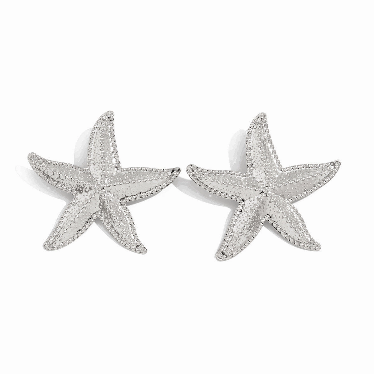Wholesale Exaggerated conch and starfish earrings