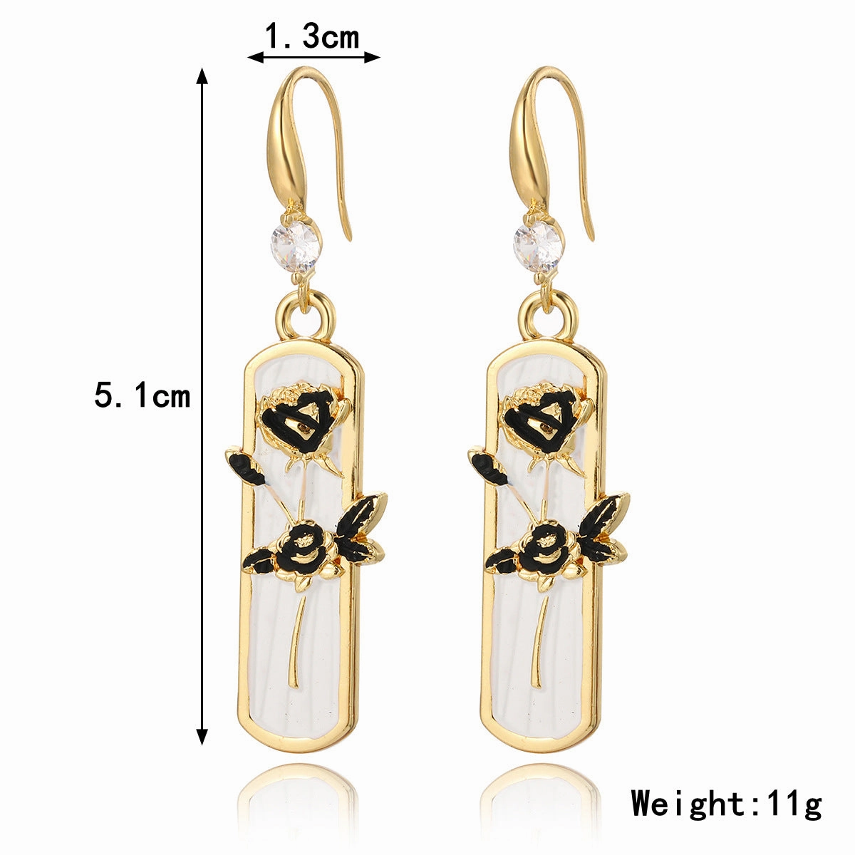 Wholesale Exaggerated Flower Rose High-end Small Fragrance Style Metal Earrings