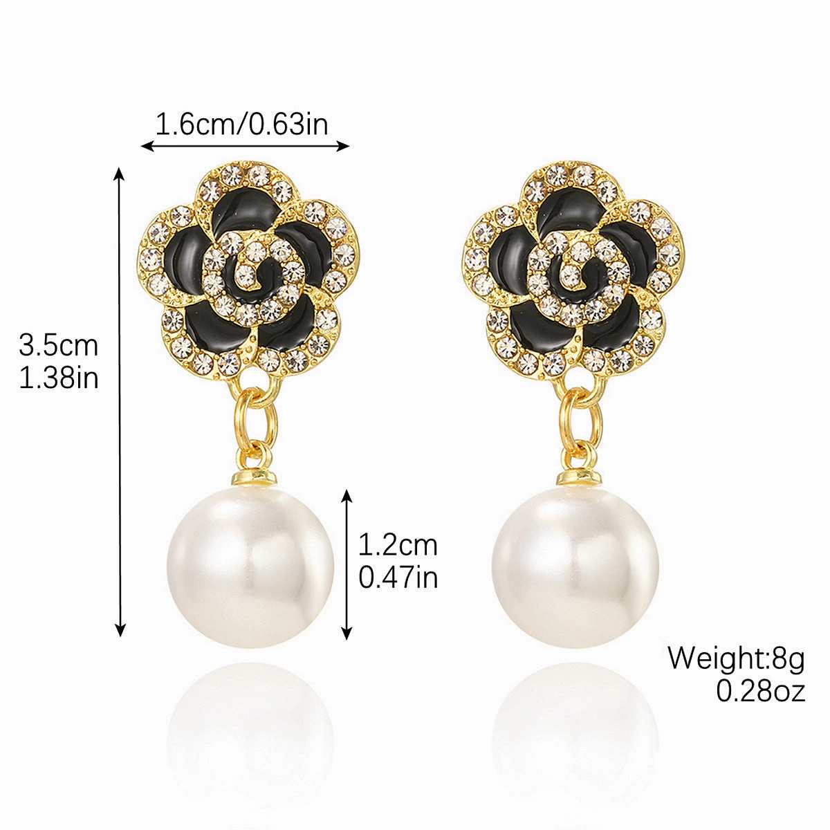 Wholesale Exaggerated Flower Rose High-end Small Fragrance Style Metal Earrings