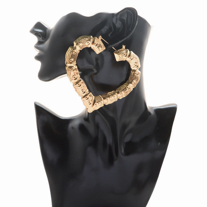 Wholesale Exaggerated Gold Hoop Drop Earrings