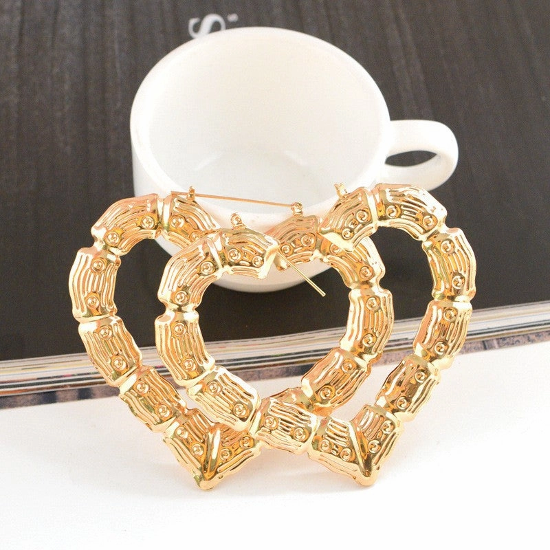 Wholesale Exaggerated Gold Hoop Drop Earrings
