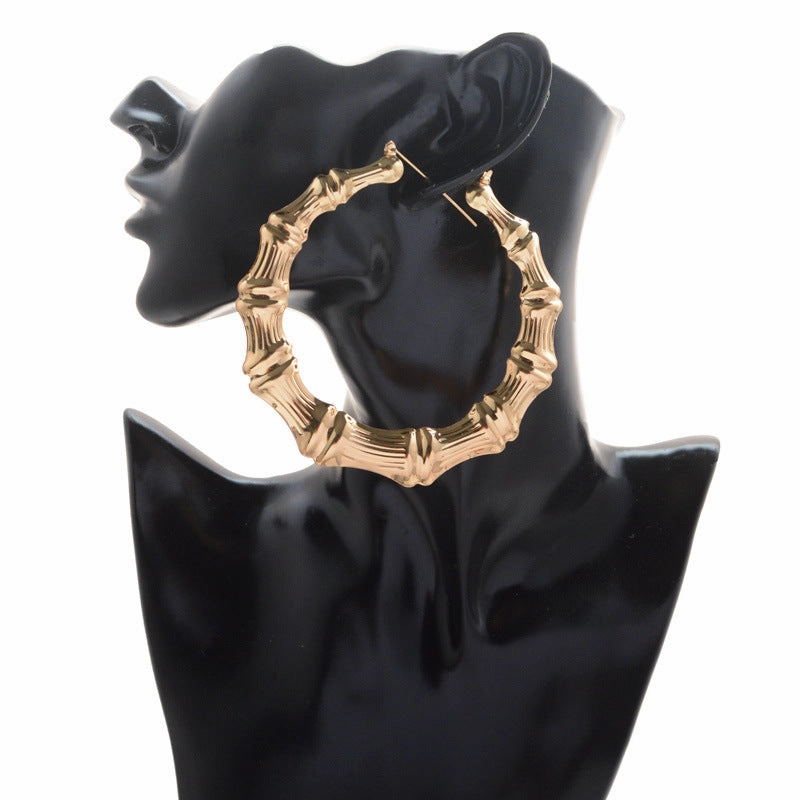 Wholesale Exaggerated Gold Hoop Drop Earrings