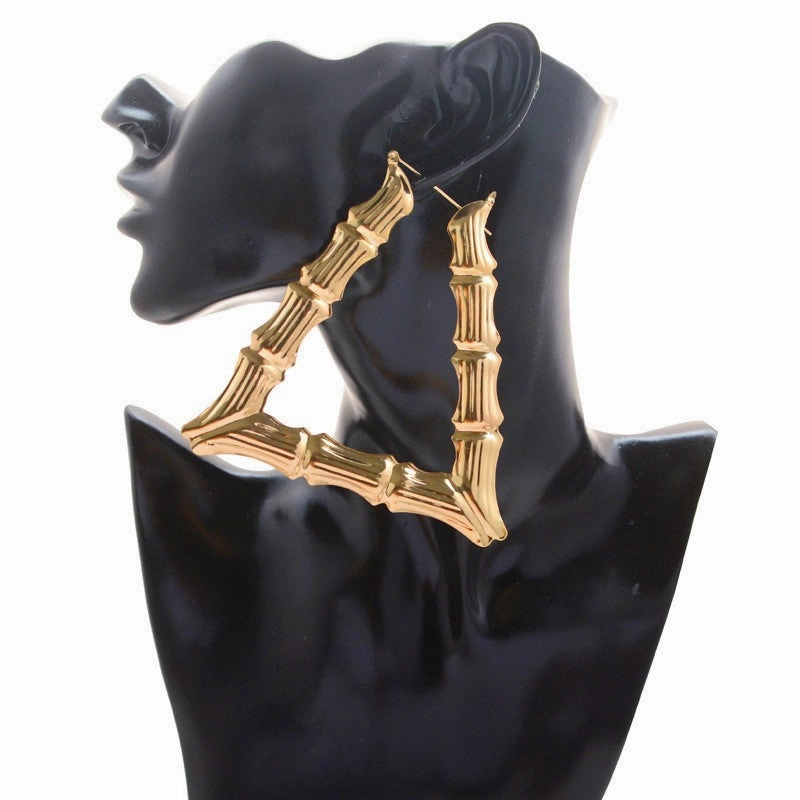 Wholesale Exaggerated Gold Hoop Drop Earrings