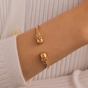 Wholesale Exaggerated Gothic Skull Alloy Bracelets