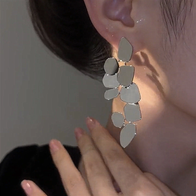 Wholesale Exaggerated irregular leaf earrings