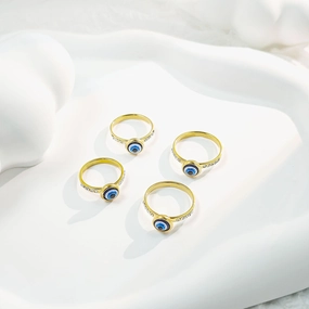 Wholesale Exaggerated personality devil eye diamond ring
