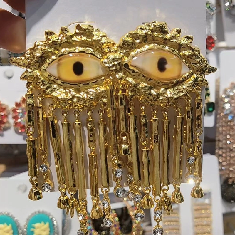 Wholesale Exaggerated Personality Devil Eyes Creative Asymmetric Eye Earrings