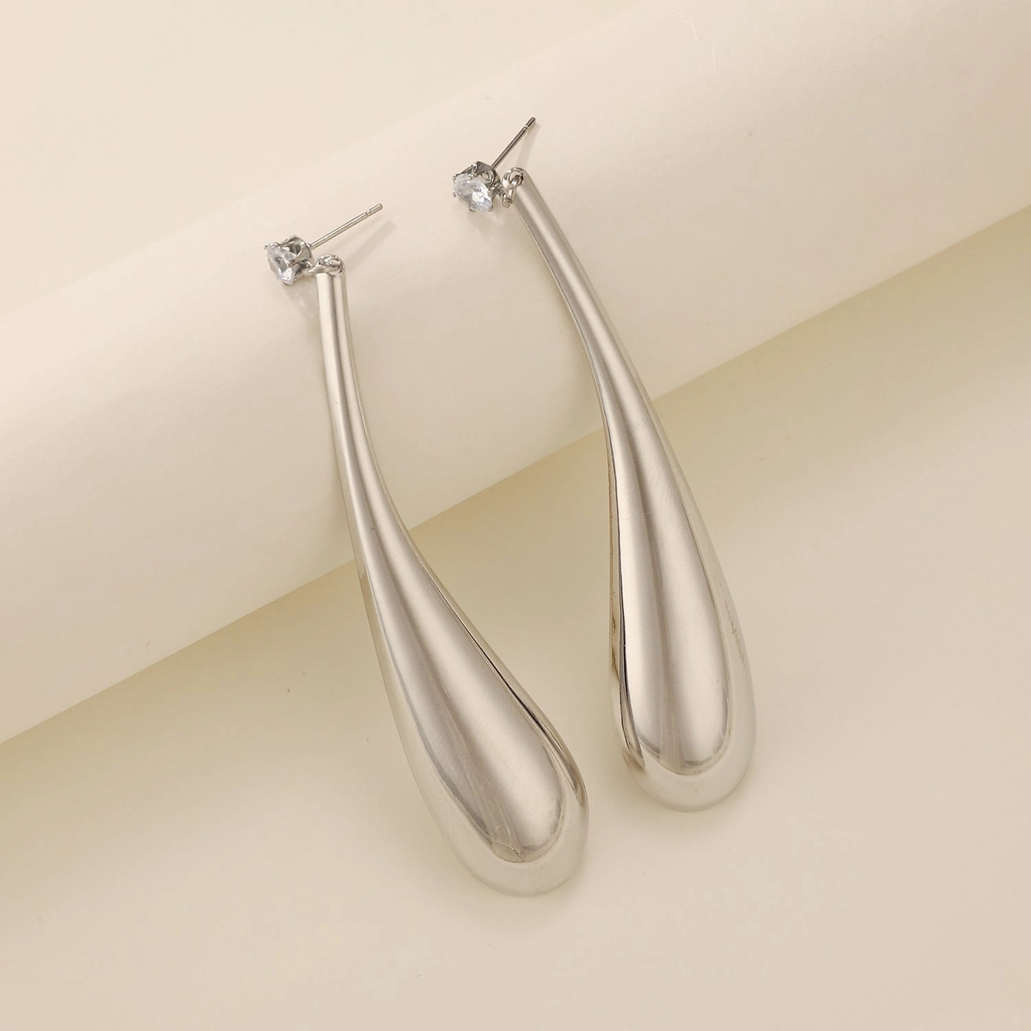 Wholesale Exaggerated Punk Style Big Water Drop Fashion Earrings
