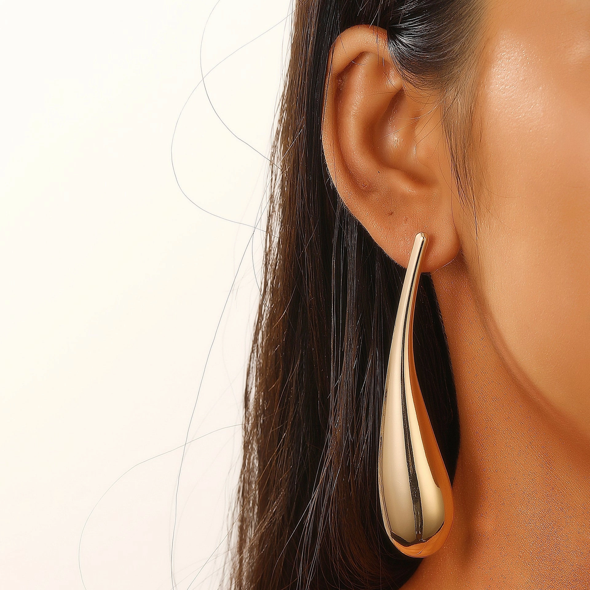 Wholesale Exaggerated Punk Style Big Water Drop Fashion Earrings