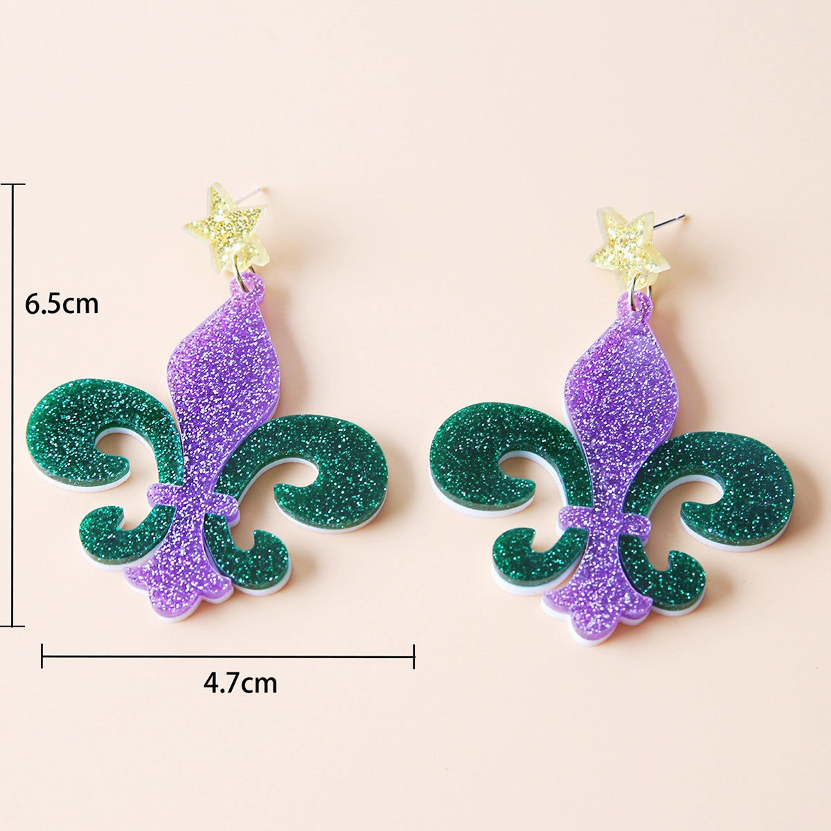 Wholesale Exaggerated three-color carnival lobster clown hat mask earrings