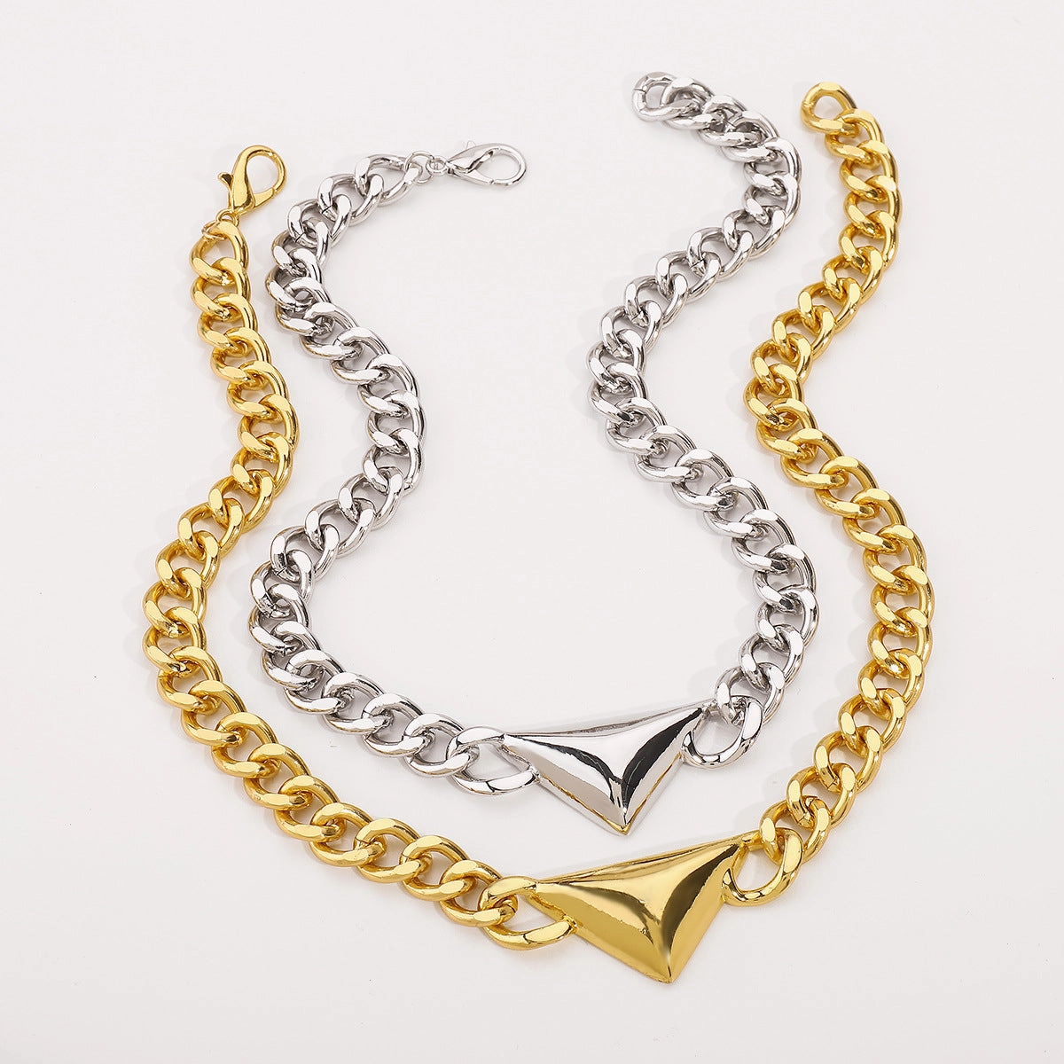 Wholesale Exaggerated Three-dimensional Geometric Retro Versatile Earrings and Necklace