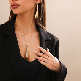 Wholesale Exaggerated Water Drop Punk Style Alloy Necklaces