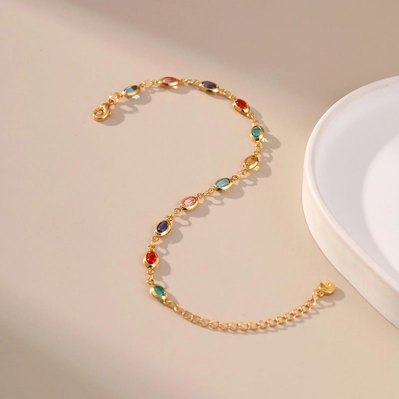 Wholesale Exotic Colorful Acrylic Gold Plated Bracelets
