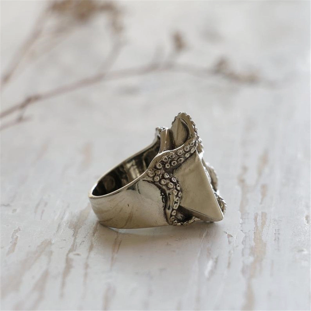 Wholesale Eye of Horus Men's Octopus Triangle Eye Ring