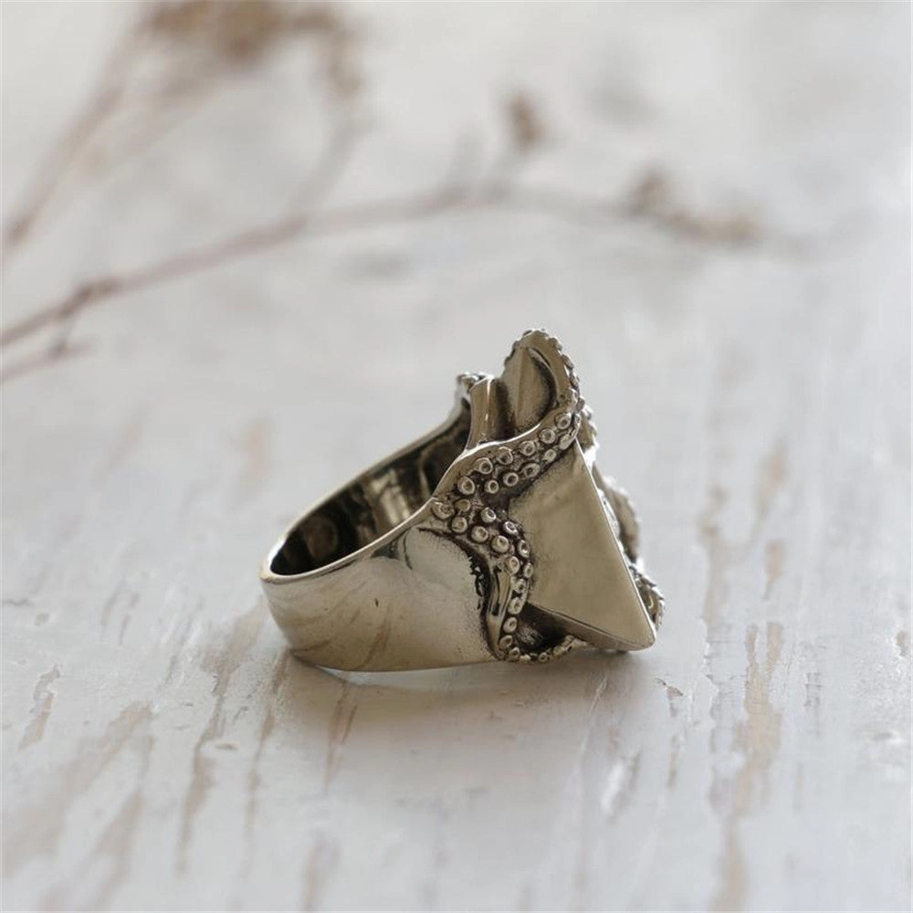 Wholesale Eye of Horus Men's Octopus Triangle Eye Ring