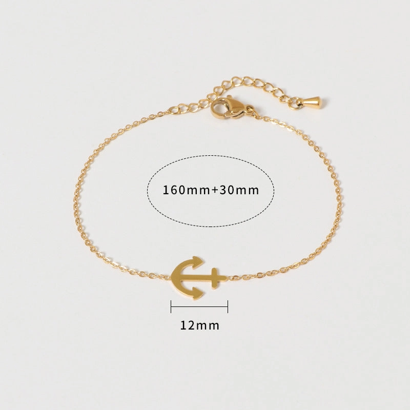 Wholesale Fashion all-match titanium steel bracelet women's European and American new 18K gold stainless steel love bracelet high sense