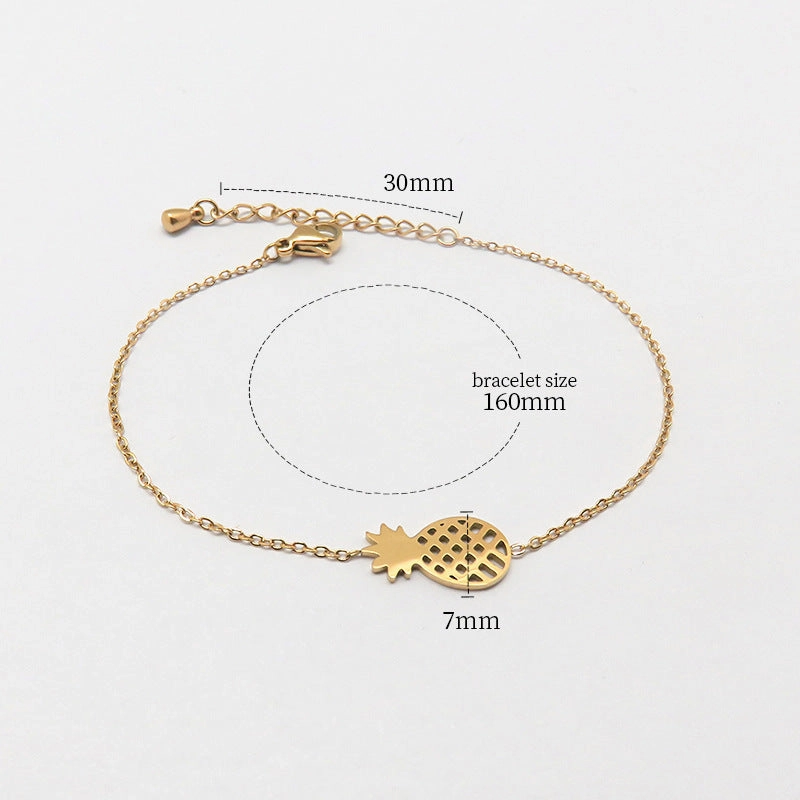 Wholesale Fashion all-match titanium steel bracelet women's European and American new 18K gold stainless steel love bracelet high sense