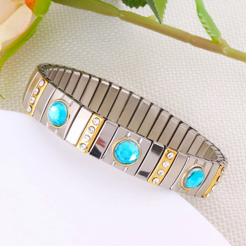Wholesale Fashion Bohemian Elastic Titanium Steel Bracelet