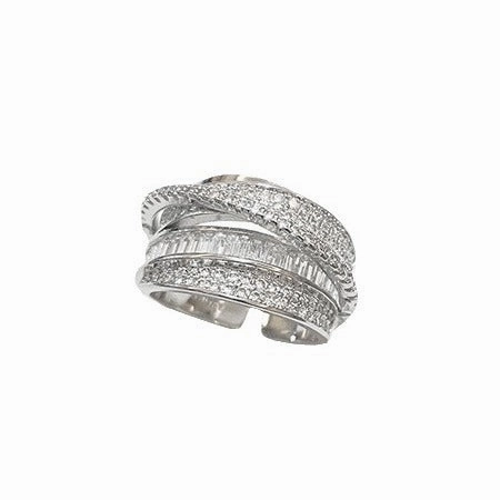 Wholesale Fashion  copper inlaid zircon multi-layer winding ring female niche light luxury adjustable