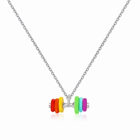 Wholesale Fashion Design Hip Hop Dumbbell Necklace