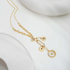 Wholesale Fashion Diamond Cameo Vintage Pendant Necklace