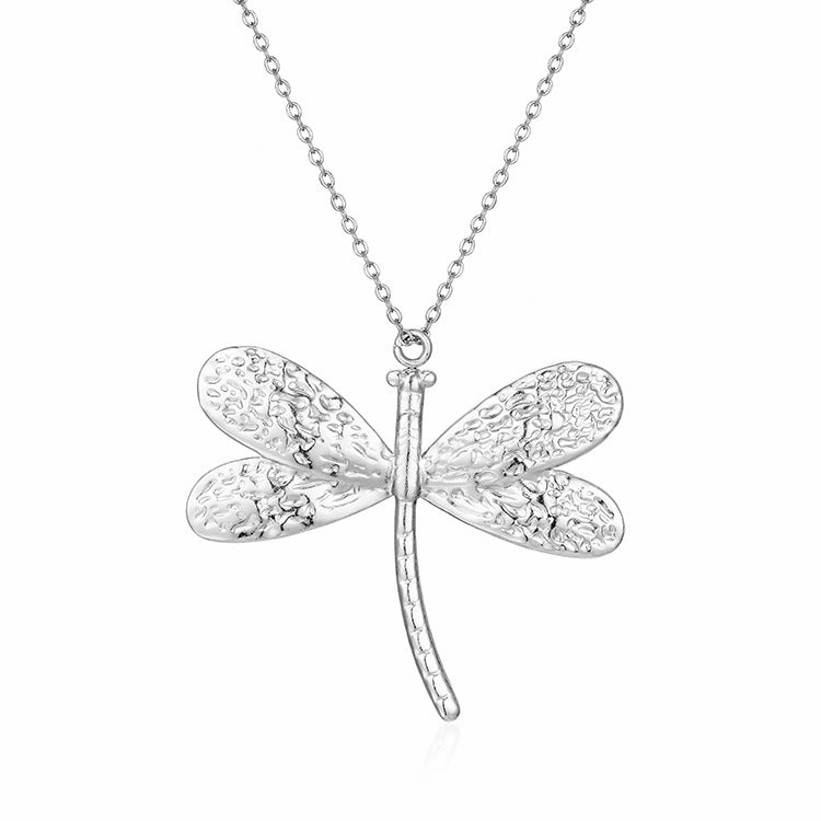 Wholesale  fashion dragonfly shape pendant stainless steel necklace women's Joker 18K clavicle chain