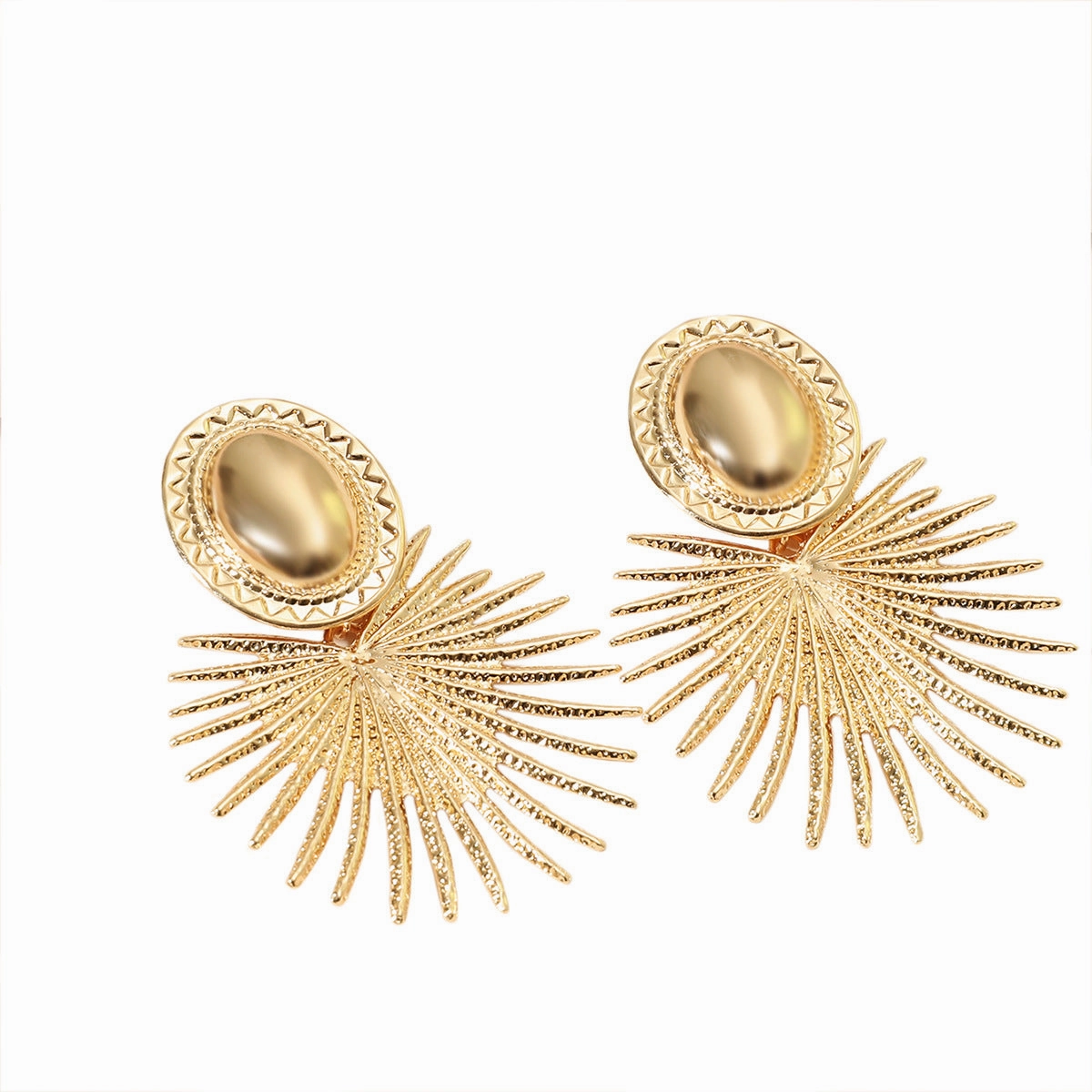 Wholesale Fashion Exaggerated Metallic Earrings