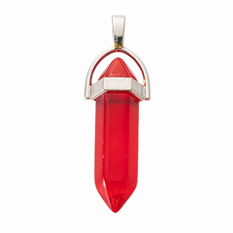 Wholesale Fashion Hexagonal Column Diamond Bullet Pendant Accessories Glass Pendant Glass Necklace Jewelry