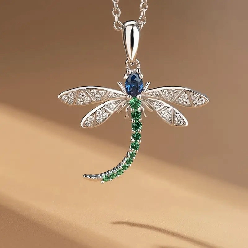 Wholesale fashion Joker long dragonfly hanging necklace jewelry