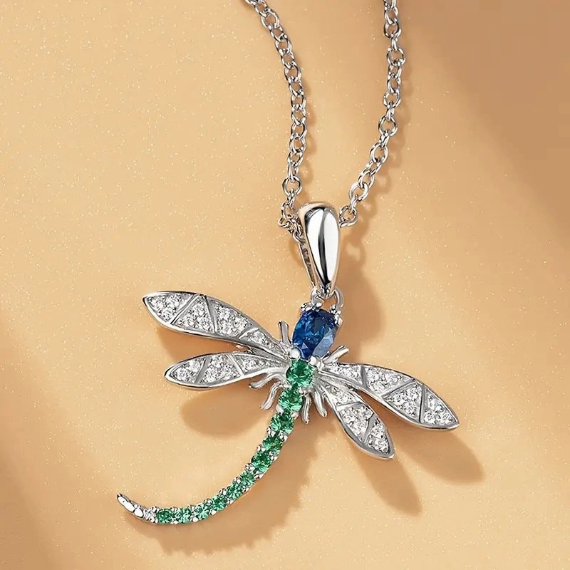 Wholesale fashion Joker long dragonfly hanging necklace jewelry