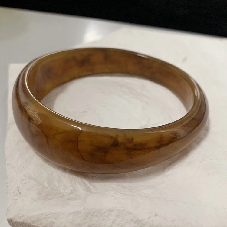 Wholesale fashion new marble acrylic bracelet shaped resin square round bracelet