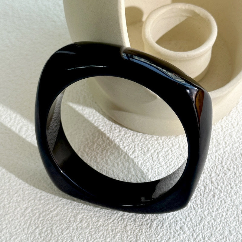Wholesale fashion new marble acrylic bracelet shaped resin square round bracelet